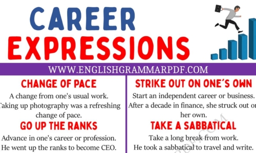 Learn Interesting Career Expressions in English