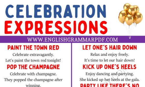 Learn 20 Interesting Celebration Expressions