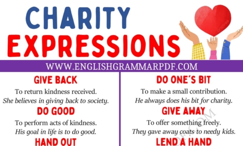 Explore Charity Expressions in English