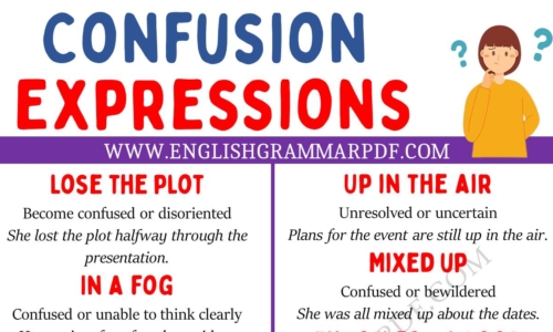 Learn 20 Interesting Confusion Expressions