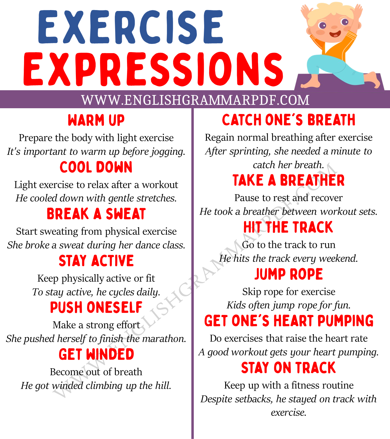 exercise expressions