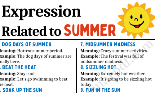 20 Expressions Related to “Summer”