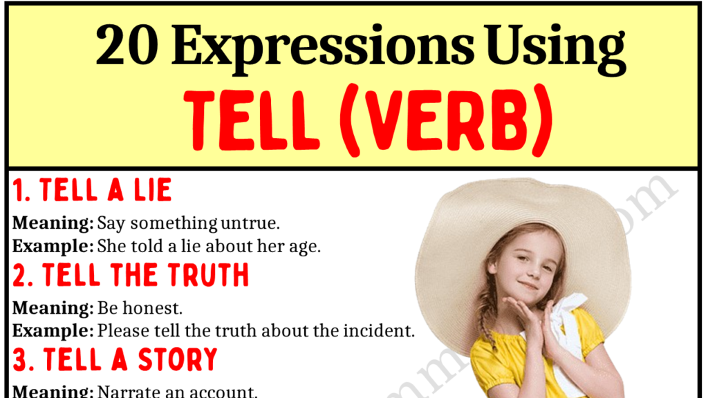 expressions using the verb tell Copy