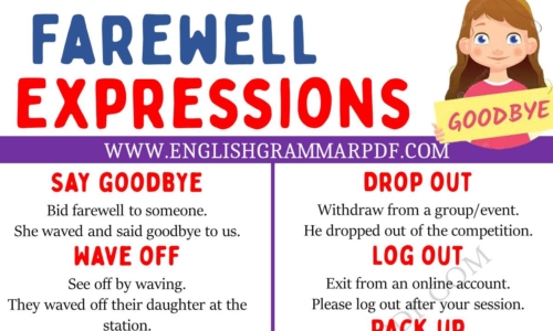 Learn 20 Interesting Farewell Expressions