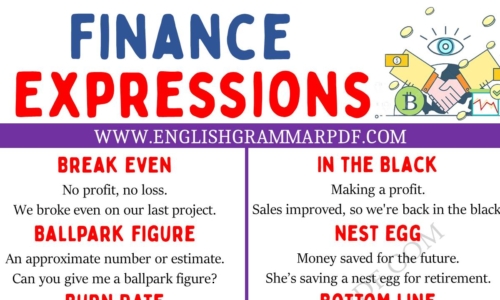 Learn 20 Finance Expressions in English