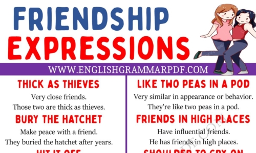 Learn 20 Interesting Friendship Expressions