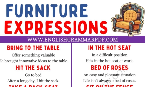 Explore 20 Furniture Expressions in English