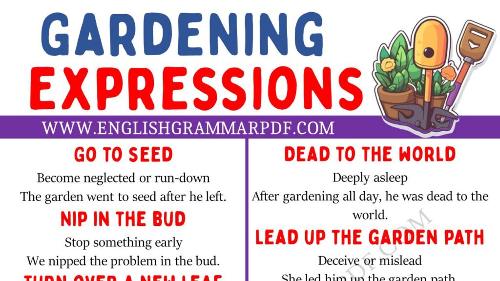 gardening expressions