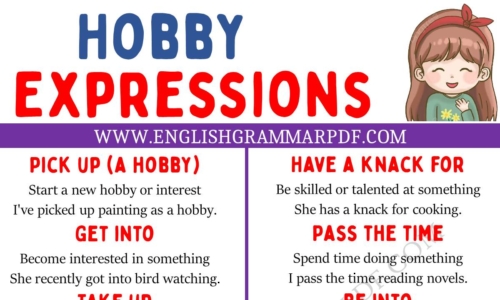 Learn Hobby Expressions in English