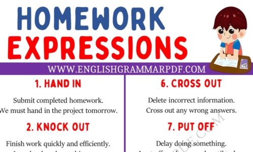 Explore 20 Homework Expressions in English