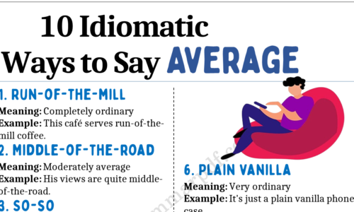 10 Idiomatic Ways to Say “Average” in English