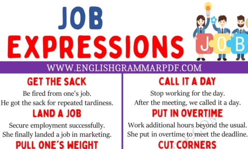 Learn Interesting Job Expressions in English