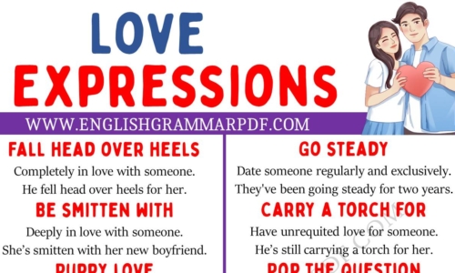 Learn 20 Interesting Love Expressions