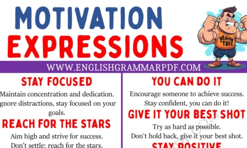 Learn 20 Interesting Motivation Expressions