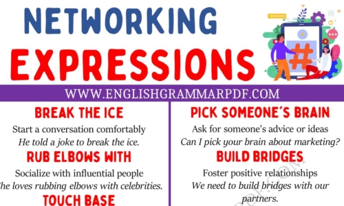 Learn 20 Networking Expressions in English