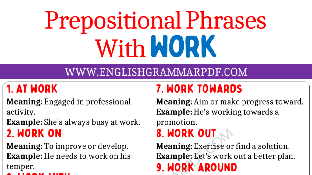 prepositional phrases with work Copy