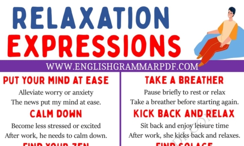 Learn 20 Relaxation Expressions in English