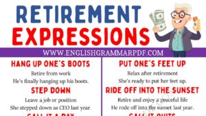 retirement expressions