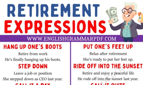 Learn 20 Retirement Expressions in English