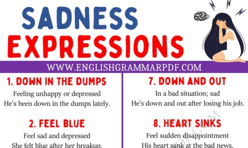 Learn 20 Interesting Sadness Expressions