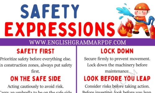 Learn 20 Safety Expressions in English