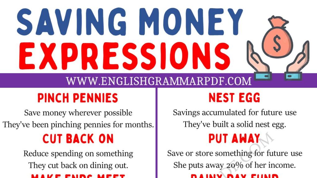 saving money expressions