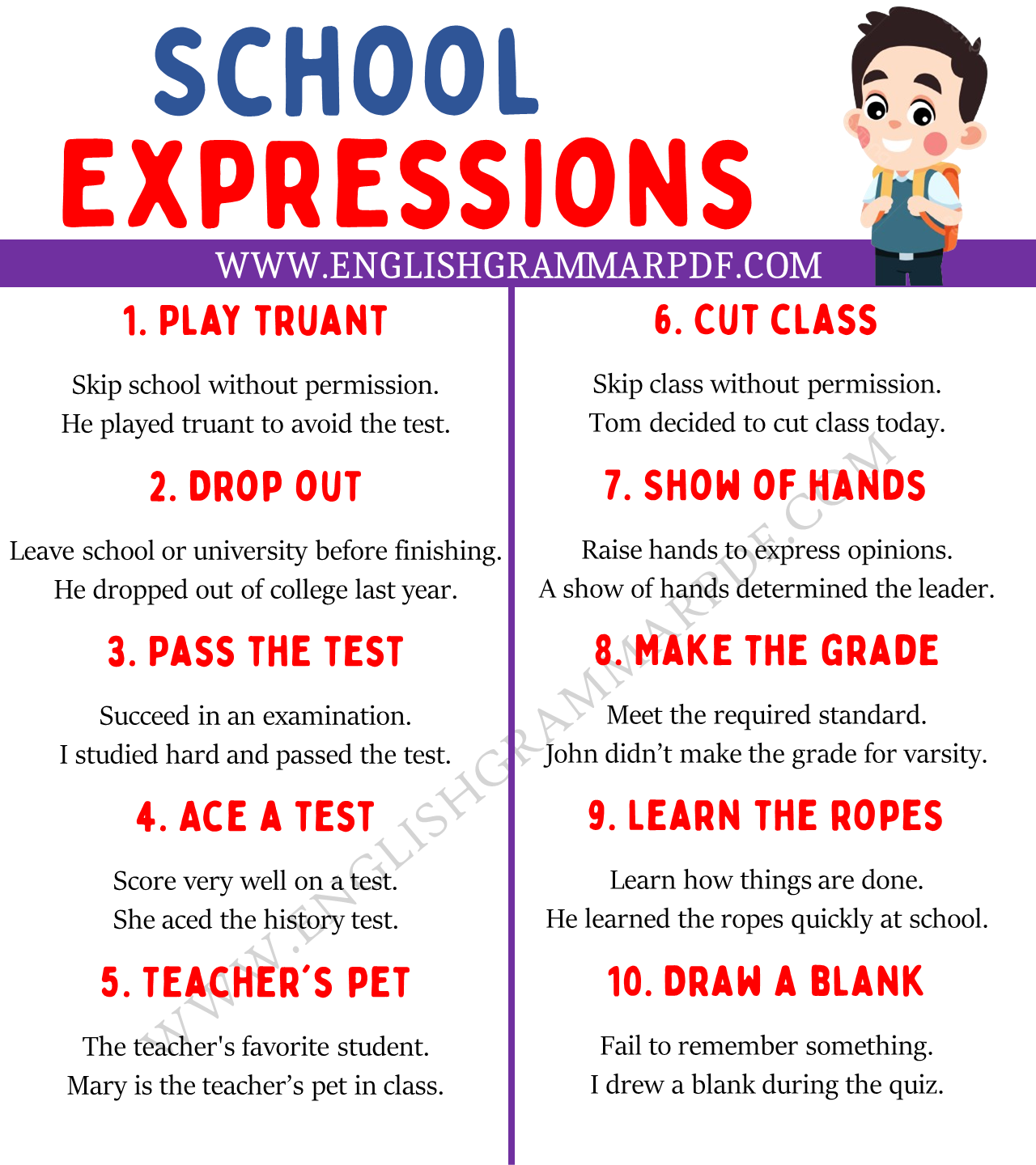 school expressions