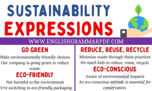 Learn Sustainability Expressions in English