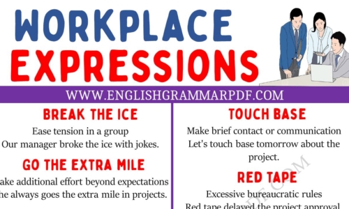 Learn 20 Workplace Expressions in English