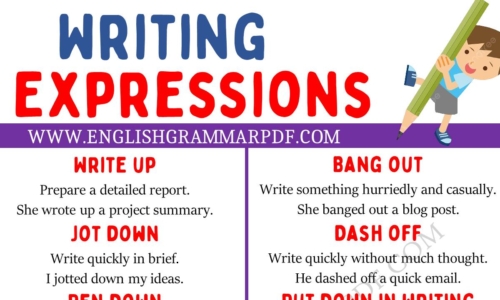 Explore 20 Writing Expressions in English